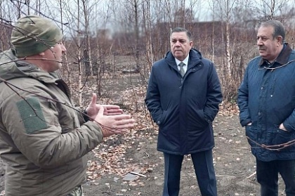 Полигон по подготовке военнослужащих посетили Андрей Лиманов и Саргис Сароян
