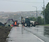 Комиссия оценила ход ремонта на дороге возле станции переливания крови
