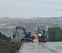 Комиссия оценила ход ремонта на дороге возле станции переливания крови