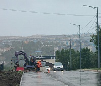 Комиссия оценила ход ремонта на дороге возле станции переливания крови