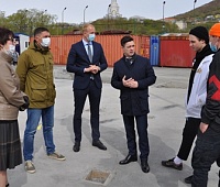 Депутаты Городской Думы Петропавловска проверили ход строительства скейт - парка в краевой столице